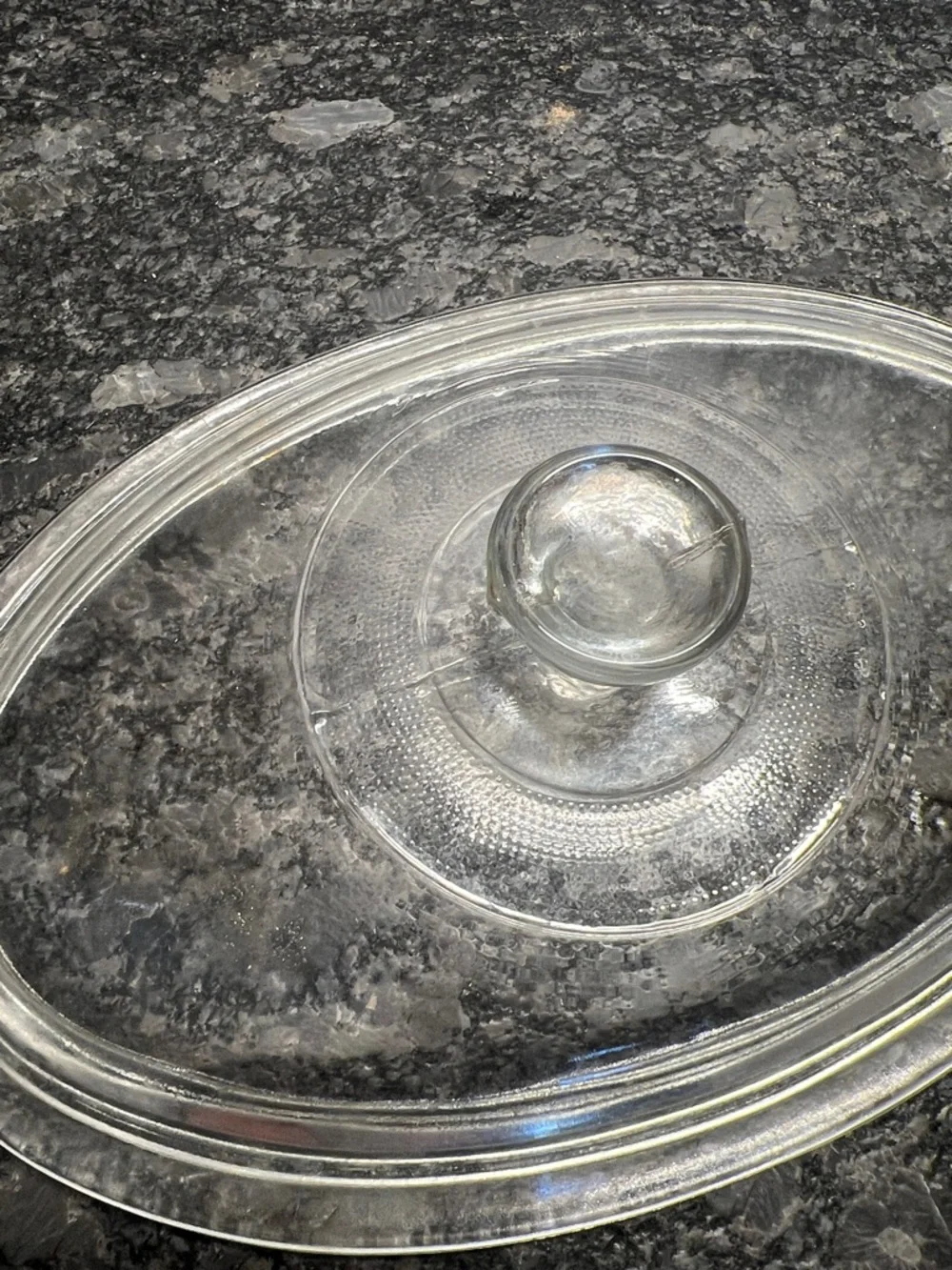 Pyrex /Corningware Replacement lid. Clear Glass Oval Lid - Vintage Style